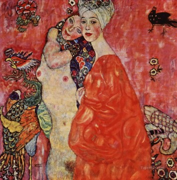 women Painting - The Women Friends Gustav Klimt